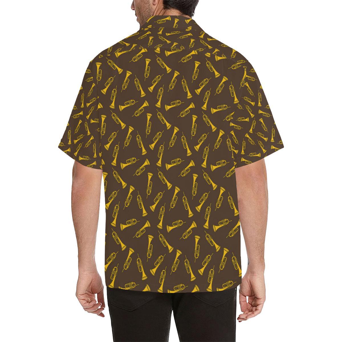 Trumpet Pattern Design Print Men Aloha Hawaiian Shirt
