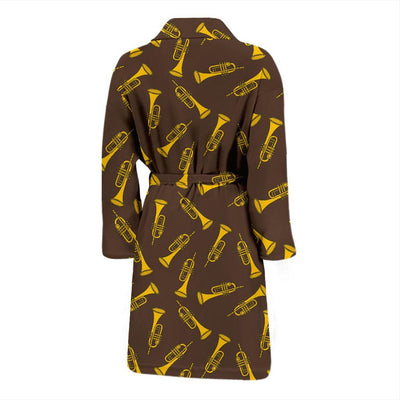 Trumpet Pattern Design Print Men Bath Robe-JTAMIGO.COM