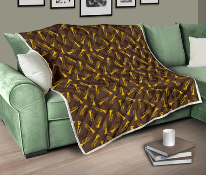 Trumpet Pattern Design Print Premium Quilt-JTAMIGO.COM
