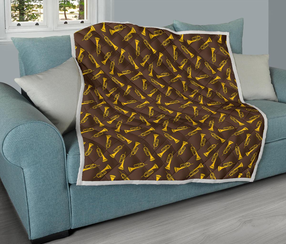 Trumpet Pattern Design Print Premium Quilt-JTAMIGO.COM