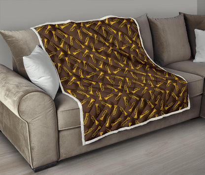 Trumpet Pattern Design Print Premium Quilt-JTAMIGO.COM