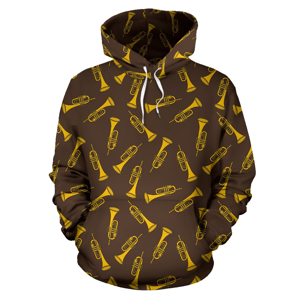 Trumpet Pattern Design Print Pullover Hoodie