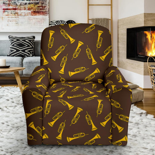 Trumpet Pattern Design Print Single Sofa Slipcover -JTAMIGO.COM
