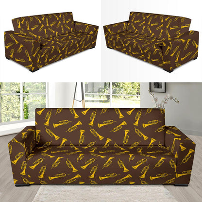 Trumpet Pattern Design Print Sofa Slipcover-JTAMIGO.COM