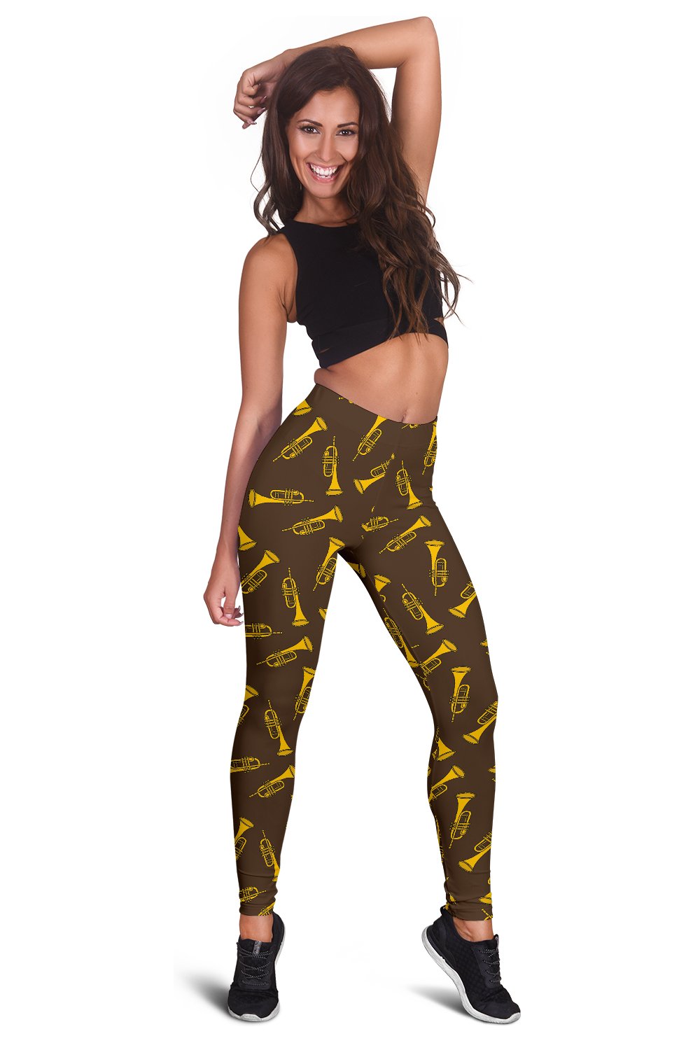 Trumpet Pattern Design Print Women Leggings