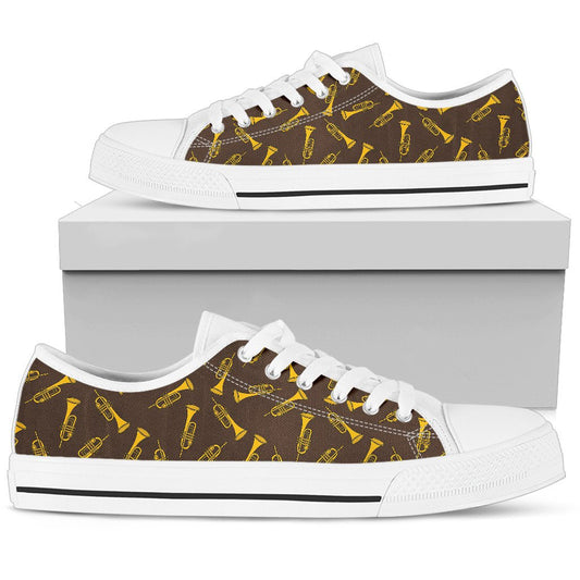 Trumpet Pattern Design Print Women Low Top Shoes-JTAMIGO.COM