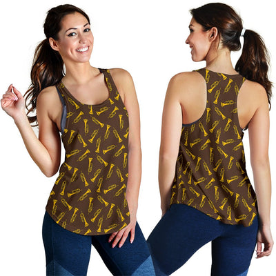 Trumpet Pattern Design Print Women Racerback Tank Top