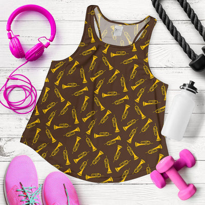 Trumpet Pattern Design Print Women Racerback Tank Top