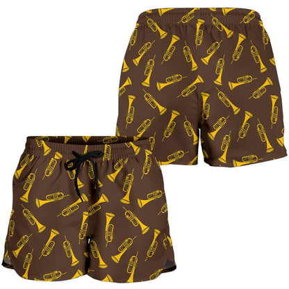 Trumpet Pattern Design Print Women Shorts-JTAMIGO.COM