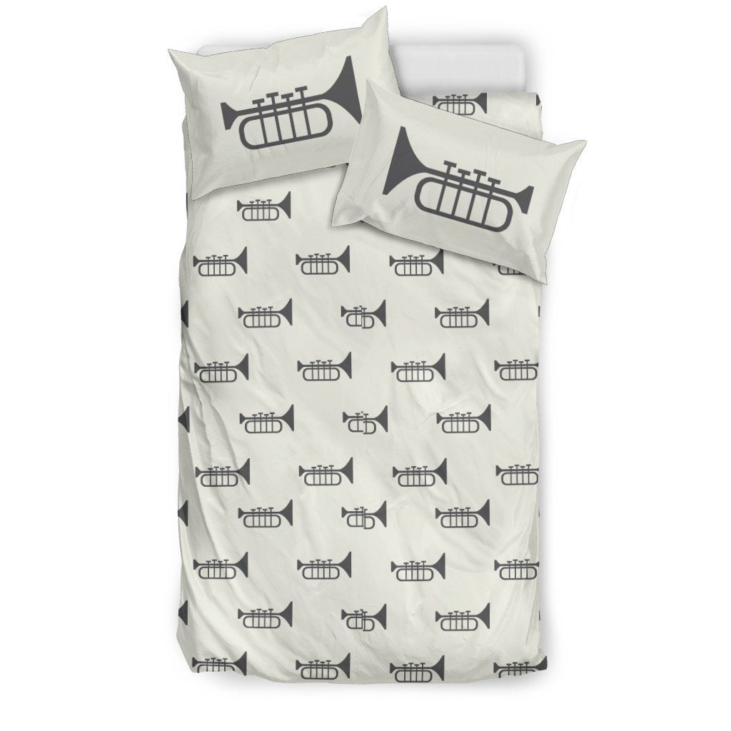 Trumpet Pattern Themed Print Duvet Cover Bedding Set