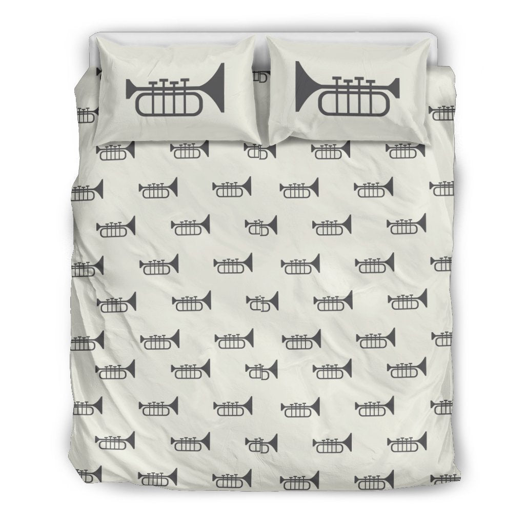 Trumpet Pattern Themed Print Duvet Cover Bedding Set