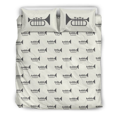 Trumpet Pattern Themed Print Duvet Cover Bedding Set