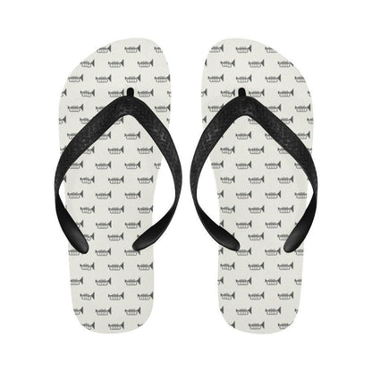Trumpet Pattern Themed Print Flip Flops-JTAMIGO.COM