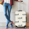Trumpet Pattern Themed Print Luggage Cover Protector