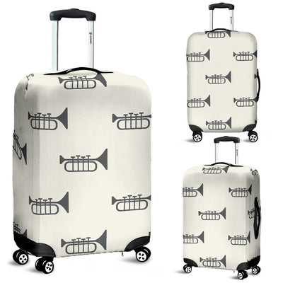 Trumpet Pattern Themed Print Luggage Cover Protector