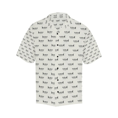 Trumpet Pattern Themed Print Men Aloha Hawaiian Shirt