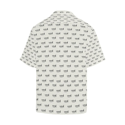 Trumpet Pattern Themed Print Men Aloha Hawaiian Shirt