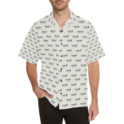 Trumpet Pattern Themed Print Men Aloha Hawaiian Shirt