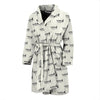 Trumpet Pattern Themed Print Men Bath Robe-JTAMIGO.COM