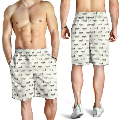 Trumpet Pattern Themed Print Mens Shorts-JTAMIGO.COM