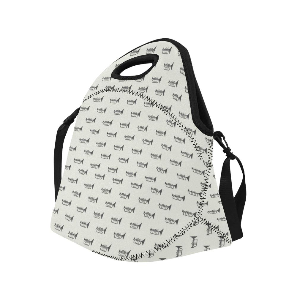 Trumpet Pattern Themed Print Neoprene Lunch Bag (Model 1669)(Large)-JTAMIGO.COM