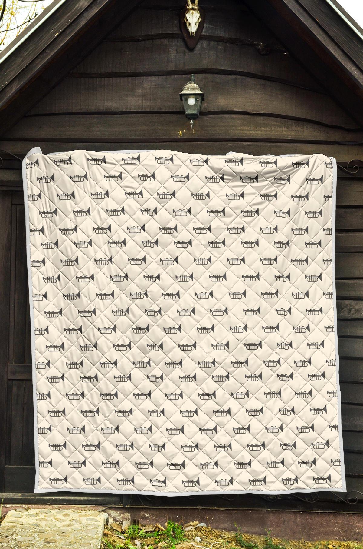 Trumpet Pattern Themed Print Premium Quilt-JTAMIGO.COM