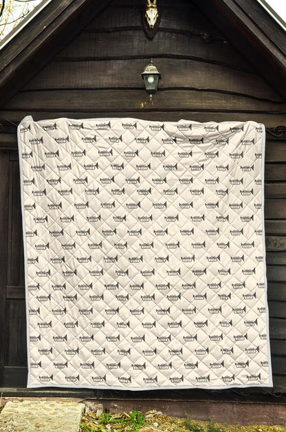 Trumpet Pattern Themed Print Premium Quilt-JTAMIGO.COM