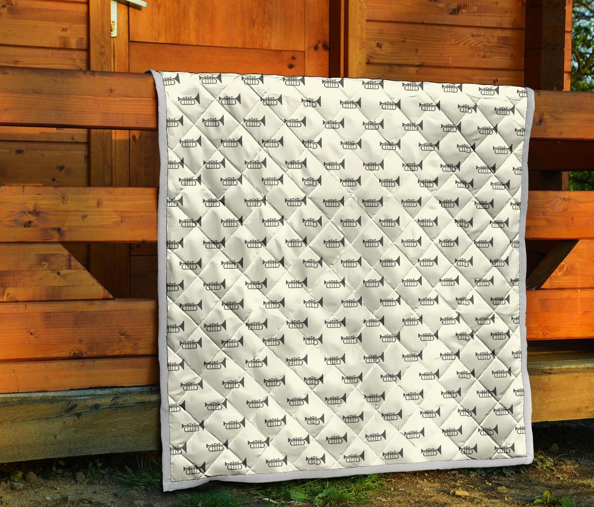 Trumpet Pattern Themed Print Premium Quilt-JTAMIGO.COM