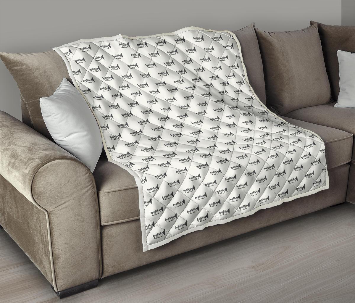 Trumpet Pattern Themed Print Premium Quilt-JTAMIGO.COM