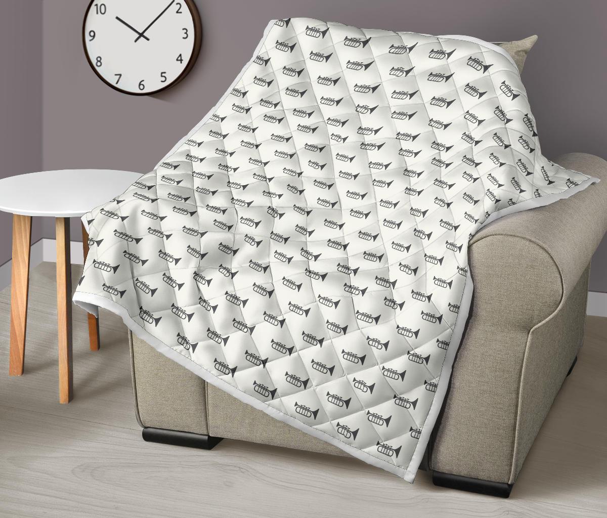 Trumpet Pattern Themed Print Premium Quilt-JTAMIGO.COM
