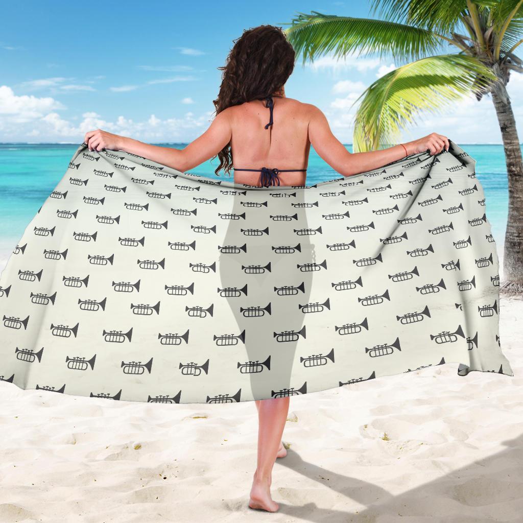 Trumpet Pattern Themed Print Sarong Pareo Wrap