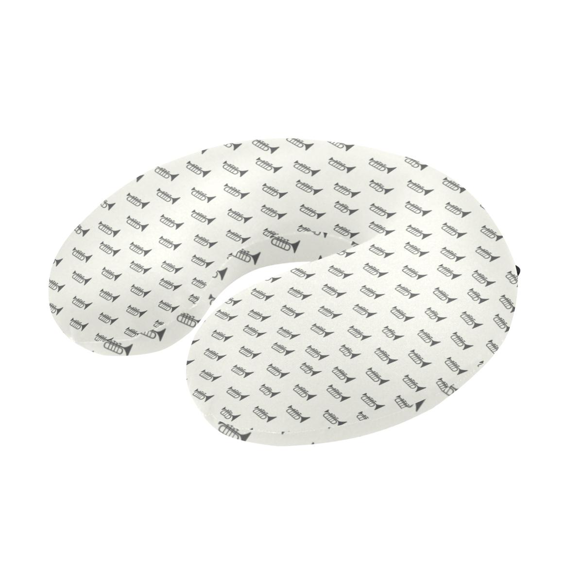 Trumpet Pattern Themed Print U-Shaped Travel Neck Pillow-JTAMIGO.COM