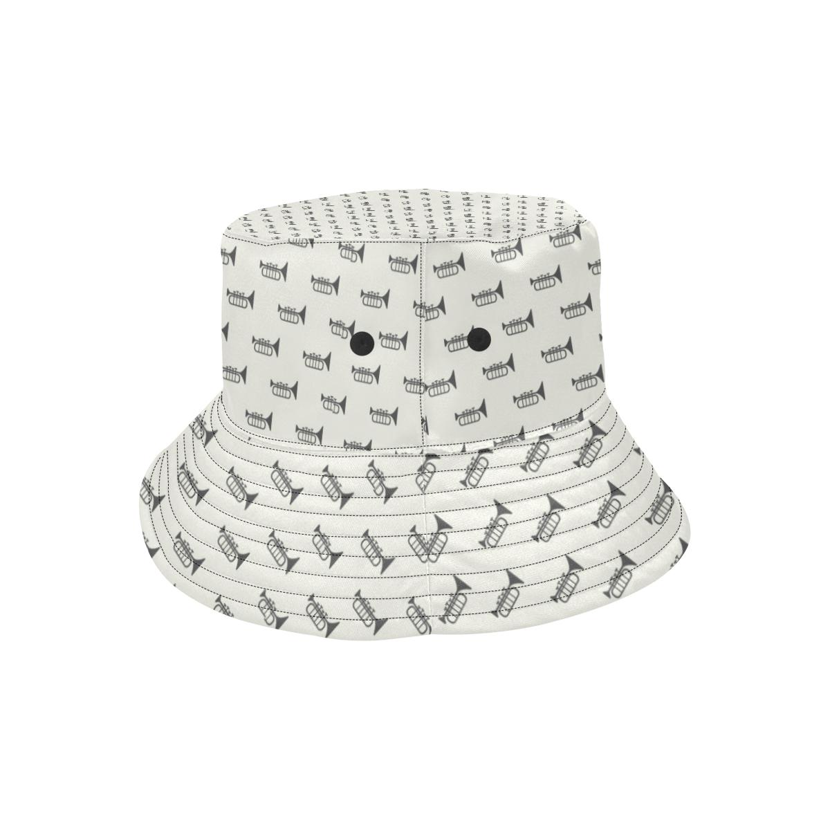 Trumpet Pattern Themed Print Unisex Bucket Hat