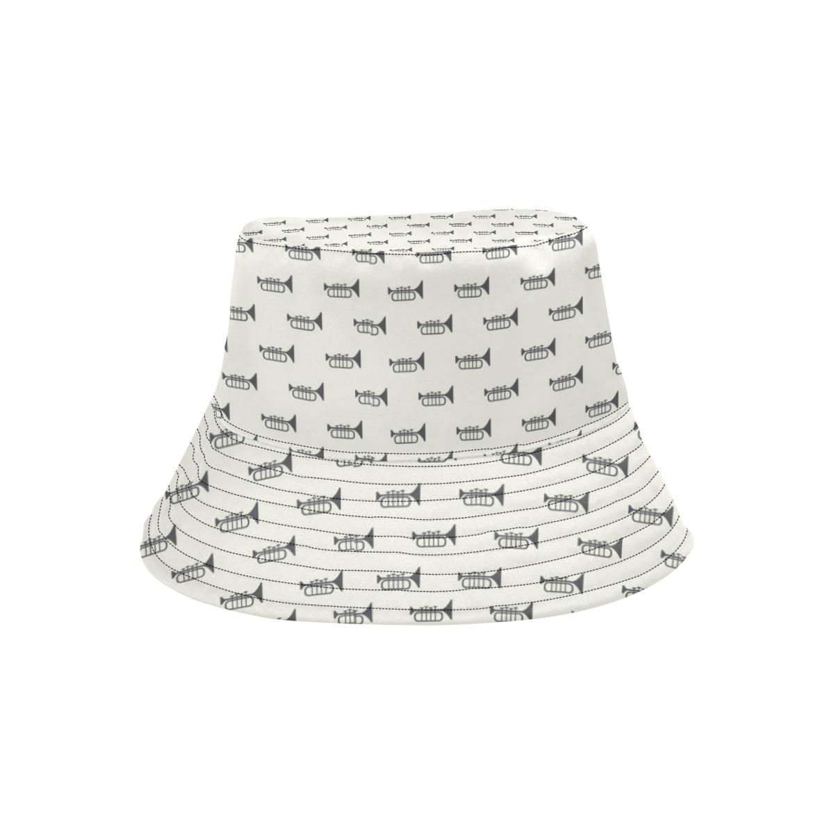 Trumpet Pattern Themed Print Unisex Bucket Hat