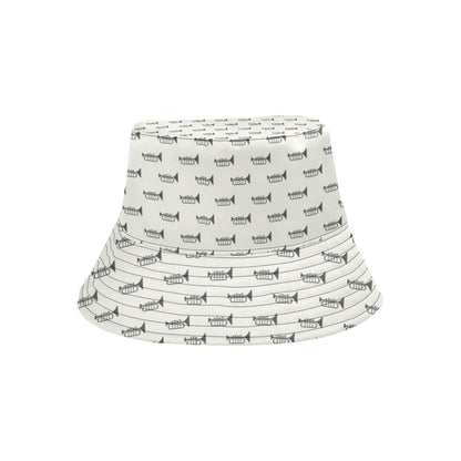 Trumpet Pattern Themed Print Unisex Bucket Hat