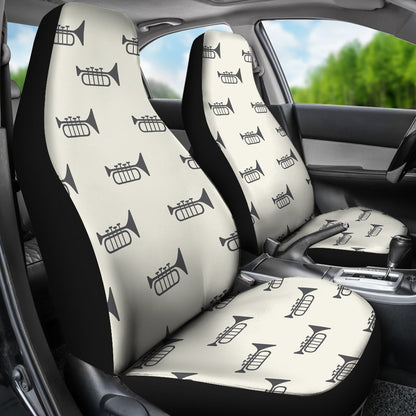Trumpet Pattern Themed Print Universal Fit Car Seat Covers