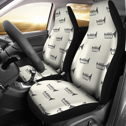 Trumpet Pattern Themed Print Universal Fit Car Seat Covers
