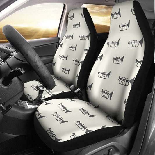 Trumpet Pattern Themed Print Universal Fit Car Seat Covers