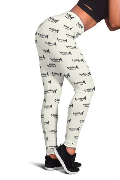 Trumpet Pattern Themed Print Women Leggings