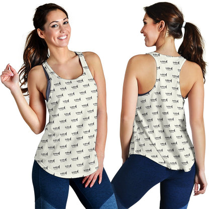 Trumpet Pattern Themed Print Women Racerback Tank Top