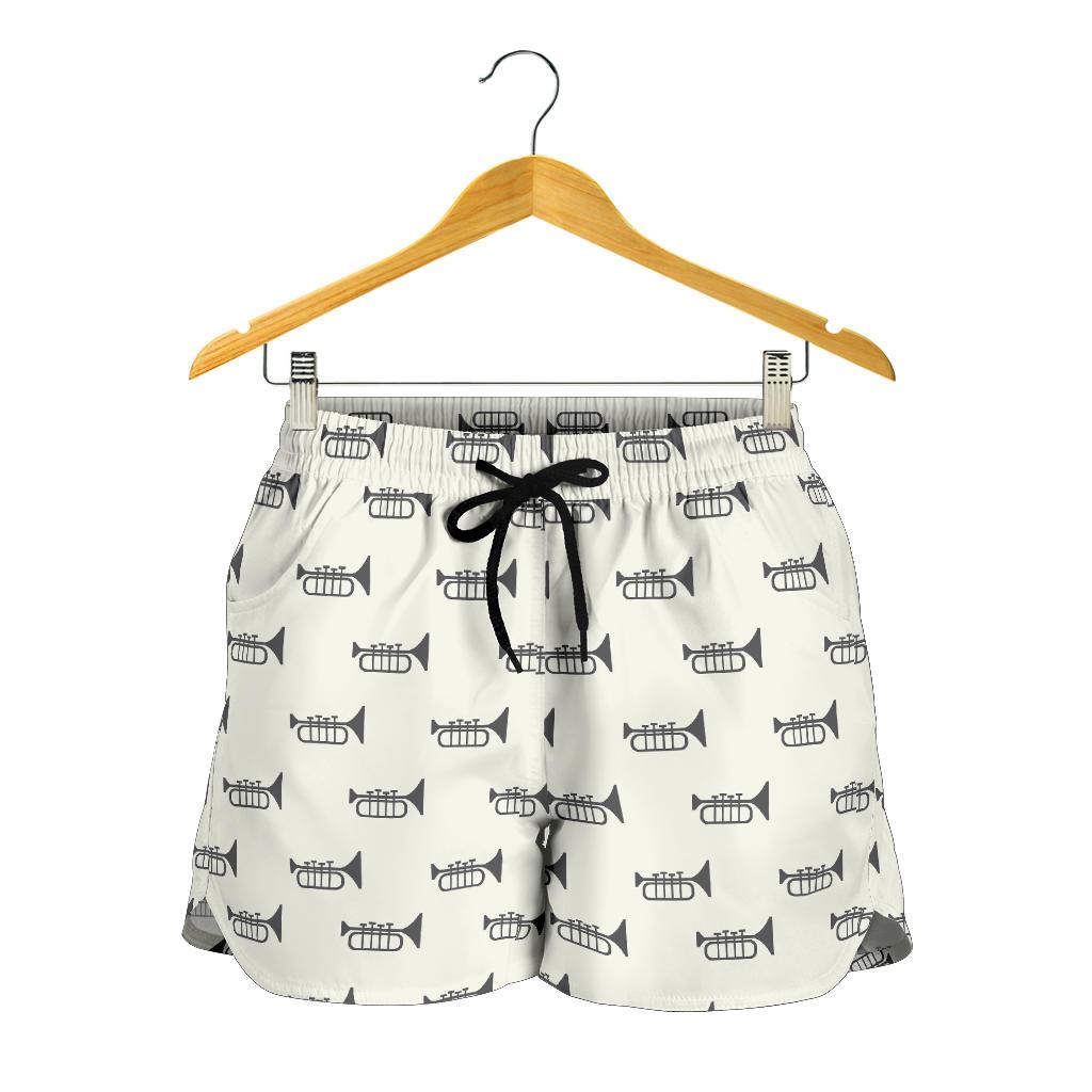 Trumpet Pattern Themed Print Women Shorts-JTAMIGO.COM