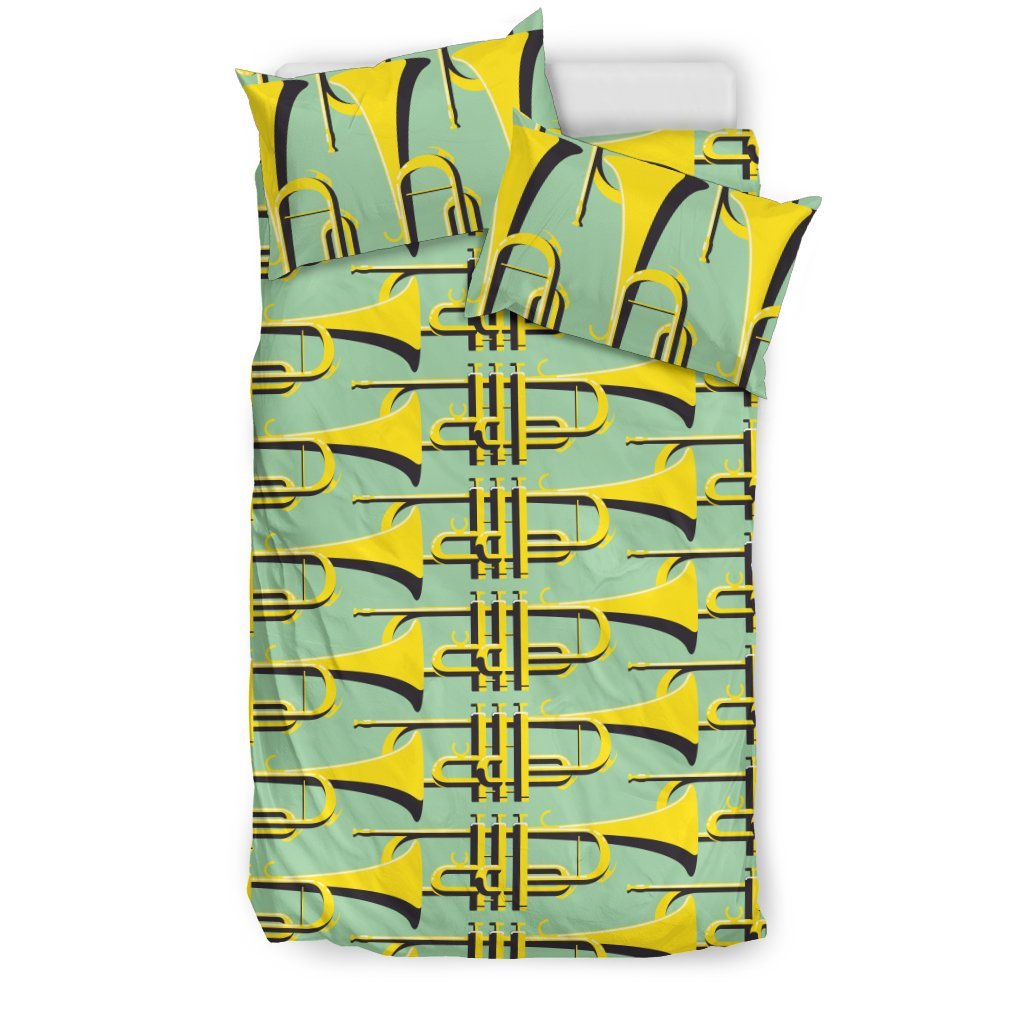 Trumpet Vintage Design Print Duvet Cover Bedding Set