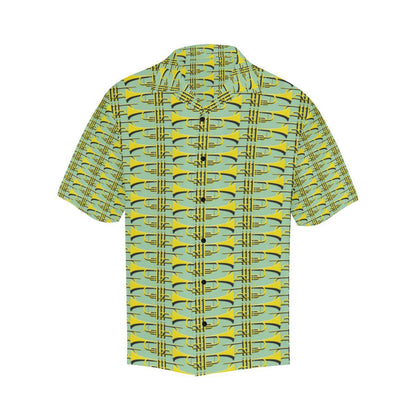 Trumpet Vintage Design Print Men Aloha Hawaiian Shirt