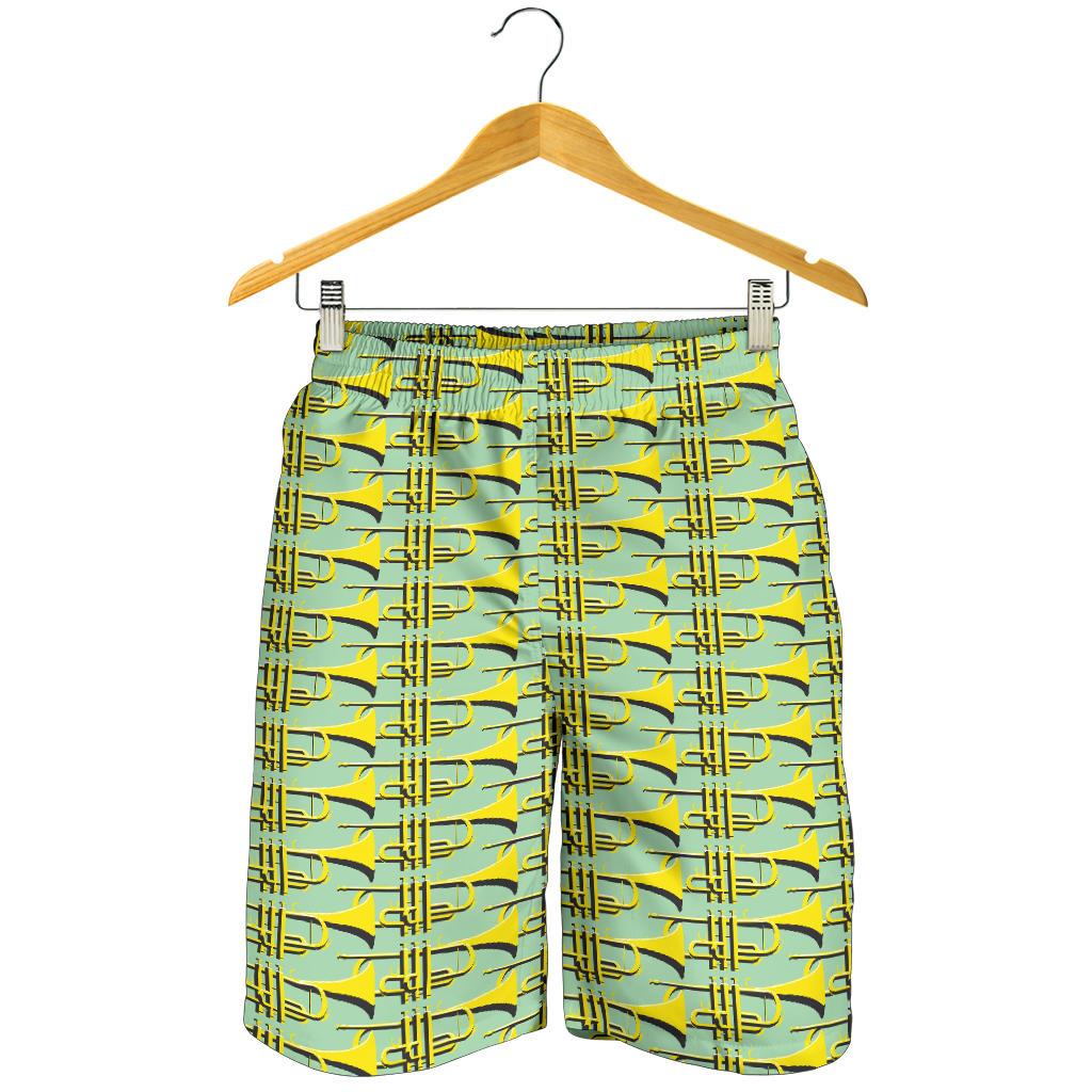 Trumpet Vintage Design Print Mens Shorts-JTAMIGO.COM