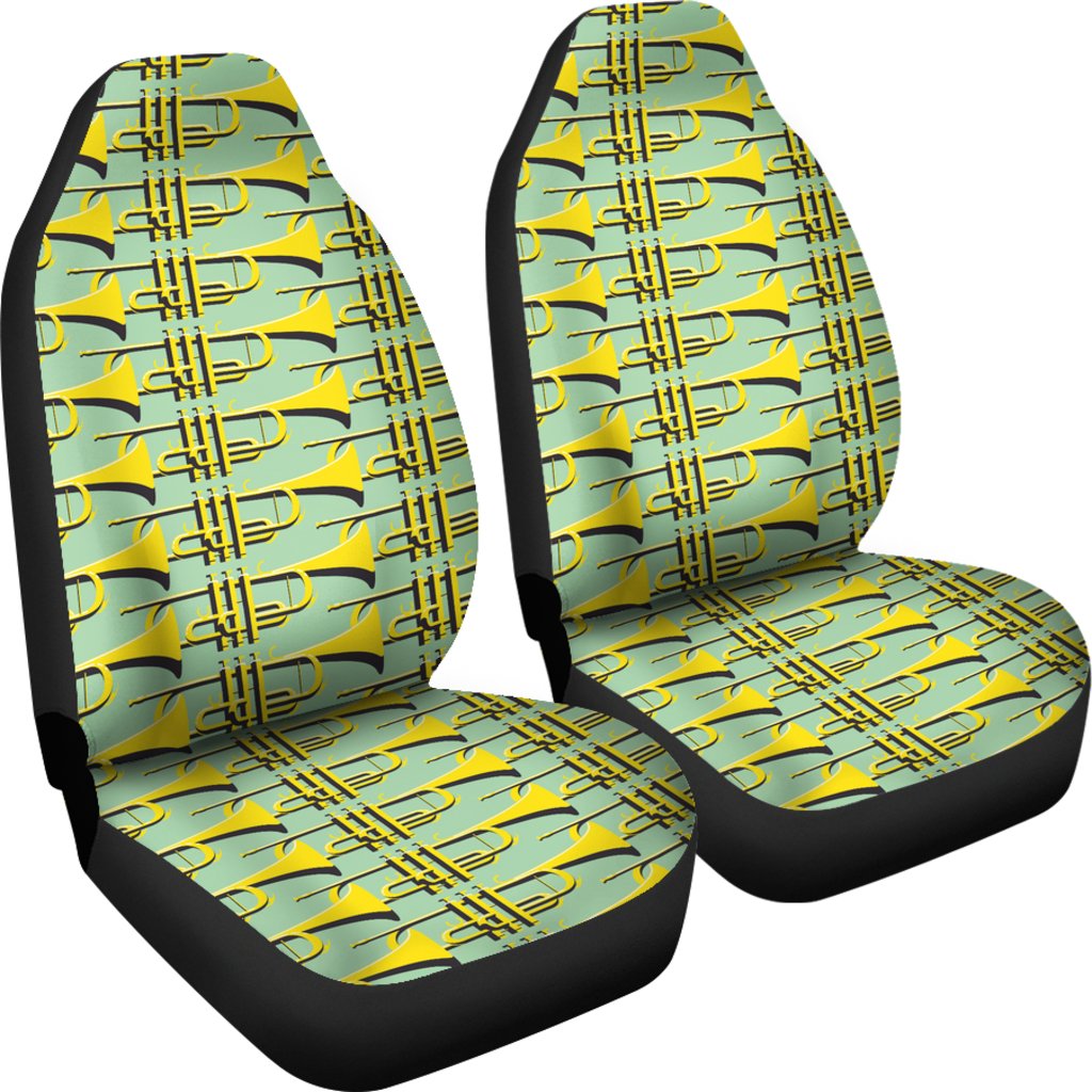 Trumpet Vintage Design Print Universal Fit Car Seat Covers