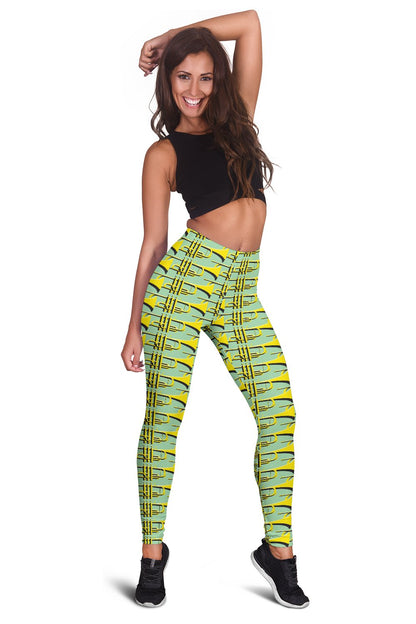Trumpet Vintage Design Print Women Leggings