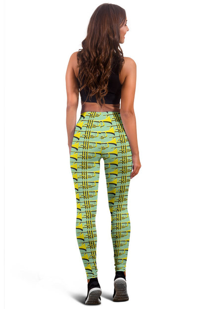 Trumpet Vintage Design Print Women Leggings