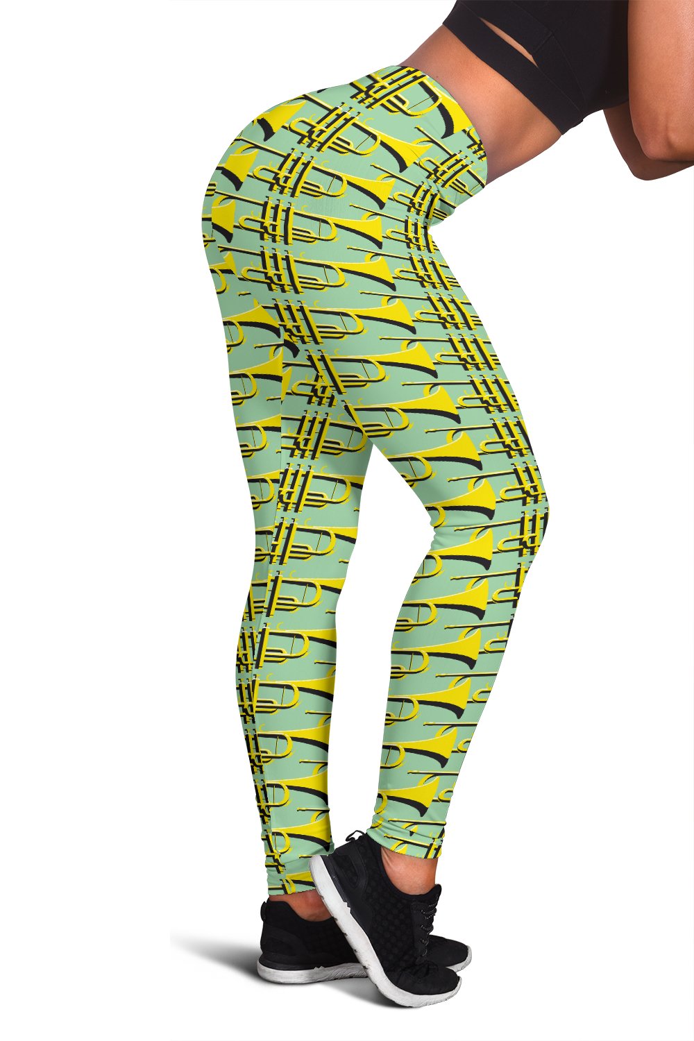 Trumpet Vintage Design Print Women Leggings