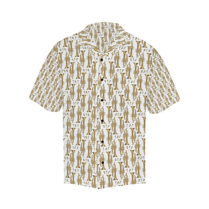 Trumpet with Music Note Print Men Aloha Hawaiian Shirt