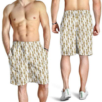 Trumpet with Music Note Print Mens Shorts-JTAMIGO.COM